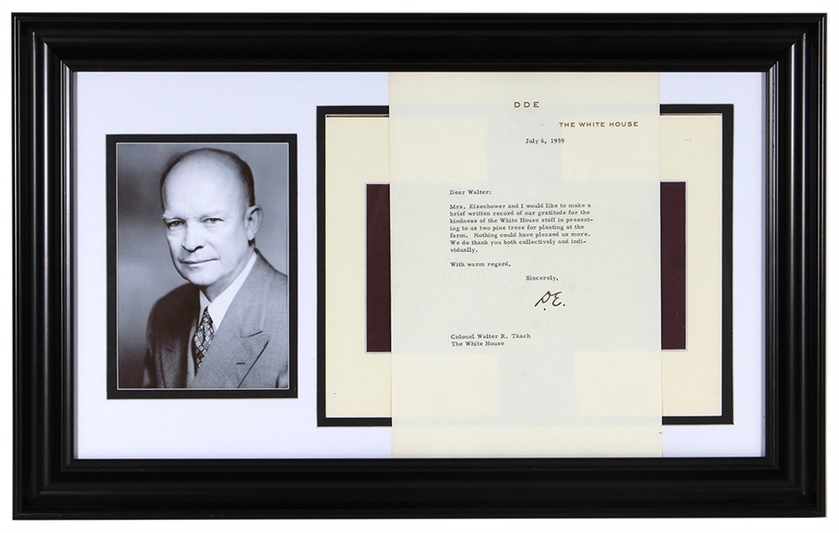 President Dwight D. Eisenhower Typed Letter Initial Signed 1959 (JSA)
