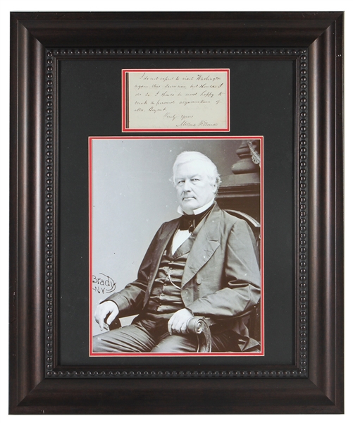Millard Fillmore Handwritten Signed Letter / Note (JSA)