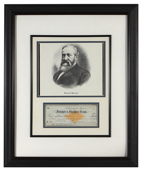 Benjamin Harrison Handwritten Signed Check