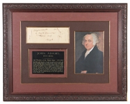 John Adams Signed Free Frank c. 1818 (JSA)