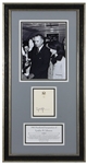 Lyndon B Johnson White House Signature Cut (JSA)