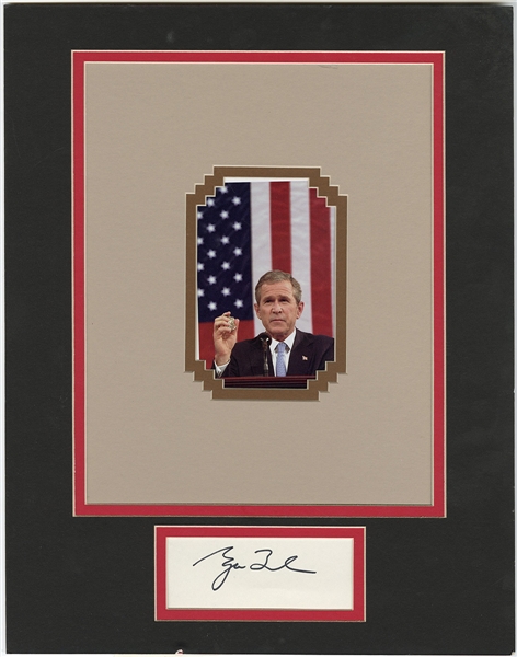 George W Bush Signature Cut (JSA)
