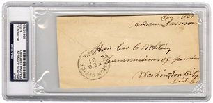 Andrew Johnson Signature Cut 1860 (PSA/DNA Encapsulated