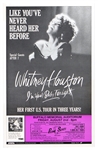 Whitney Houston 1991 "Im Your Baby Tonight World Tour" Original Vintage Concert Poster