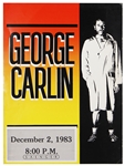 George Carlin 1983 Original Vintage Comedy Show Poster