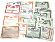 Large Collection of Vintage Stock Certificates