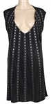 Heart Ann Wilson Owned & Stage Worn Custom Maggie Barry Metal Studded Black Dress- SEE ED