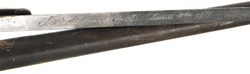 French Bayonet & Scabbard Manufactured 1878 in St. Etienne