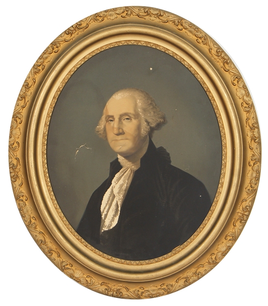1861 Chromolithograph “Oil Painting” of President George Washington