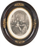 1860s General Ulysses S. Grant Family Original Print Engraving