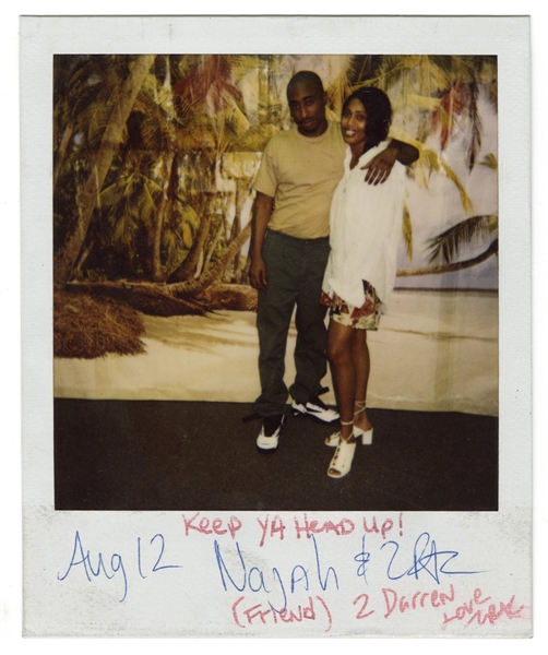 Tupac Shakur Twice Signed Original Polaroid Photograph Sent in Jail “Keep Ya Head Up!” Inscription (JSA)