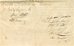1700’s Land Grant Document Signed With Seals