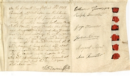 1700’s Land Grant Document Signed With Seals