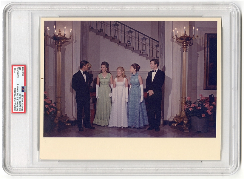 Prince Charles The Royals and the Nixons Type 1 Photograph at the White House (PSA/DNA Encapsulated)