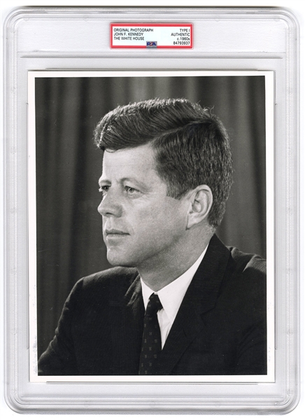John F. Kennedy Original “Type 1” Photograph at the White House (PSA/DNA Encapsulated)