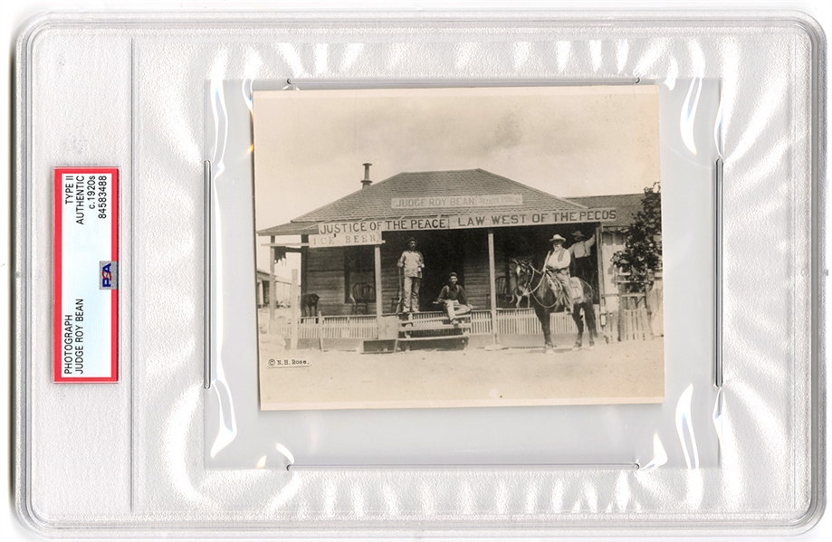 Judge Roy Bean Original “Type II” Photograph Circa 1920s (PSA/DNA Encapsulated)