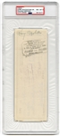 World's Foremost Magician Blackstone Harry Blackstone Endorsed Check (PSA/DNA  NM-MINT 8)