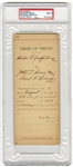 Senator Blanche K. Bruce Signed Deed of Trust (PSA/DNA MINT 9)
