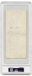 Civil War Mayor George Opdyke Signed NYC Draft Riots Check (PSA/DNA Authentic)
