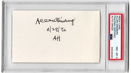 Allen Ginsberg Signed Index Card (PSA/DNA NM-MT 8)