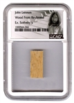 John Lennon Wood From His Keyboards Sotheby’s (CAG Encapsulated)