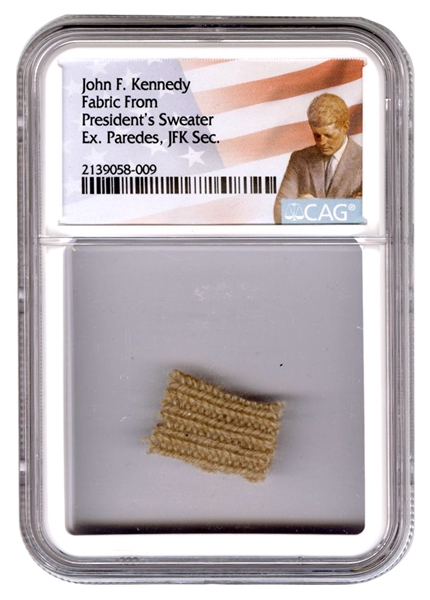 John F. Kennedy Fabric from Presidents Sweater (CAG Encapsulated)