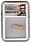 Lincoln Blood Stained Towel From His Death Chamber (CAG Encapsulated)