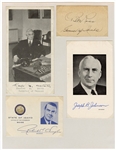 Significant Vintage Autograph Collection of Governors and Mayors (Approx. 90)
