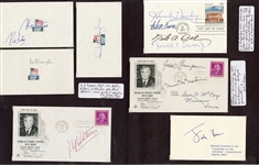 Collection of Political Figure Signed Cachet Envelopes (40 cachets, 200+ signatures)
