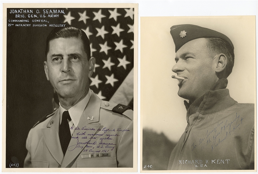 Large Collection of WWII Military Officer Signed Photographs (44)