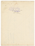 King Vittorio III and Benito Mussolini Signed Document
