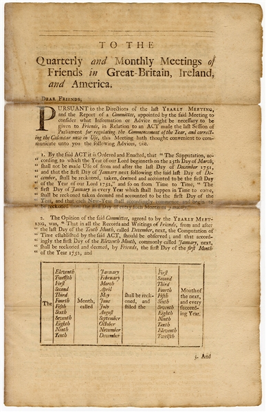1750s Colonial Epistle to Friends