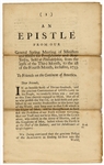 1750s Colonial Epistle to Friends