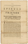 1750s Colonial Epistle to Friends