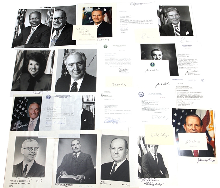 Collection of Cabinet Member Autographs (20)