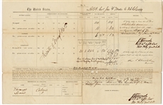 James F. Wade Twice Signed 1865 US Army Voucher (Officer of the US Colored Cavalry)