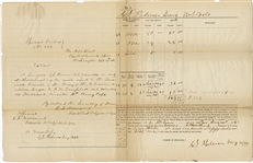 1863 Civil War Pay Voucher and War Dept. Signed Special Orders