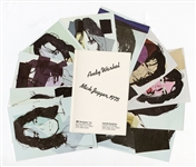 Andy Warhol Complete Set of 10 Original Off-Set Mick Jagger Lithograph Cards (1975) 