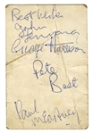 The Beatles Only Known Signed "Beatles" "Brian Epstein"Business Card (Caiazzo, JSA & REAL)
