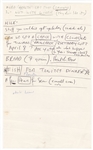 John Lennon 1980 Handwritten Grocery and To-Do List with References to His Cats, Yoko, Julian and Sean (Caiazzo Guaranteed)