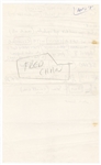 John Lennon 1980 Handwritten Grocery and To-Do List with References to His Cats, Yoko, Julian and Sean (Caiazzo Guaranteed)