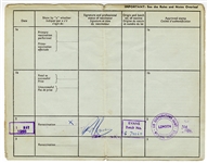 Paul McCartney 1968 Signed and Filled-Out International Smallpox Vaccination Certificate (Caiazzo Guaranteed)