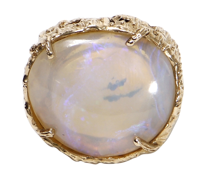Elvis Presley Owned & Worn Massive Opal Nugget-Style 14kt Gold Ring
