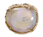 Elvis Presley Owned & Worn Massive Opal Nugget-Style 14kt Gold Ring