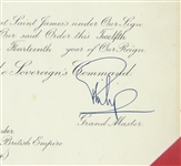 The Beatles Ringo Starr Owned Original Queen Elizabeth II Signed 10/26/1965 M.B.E. Award Royal Documents