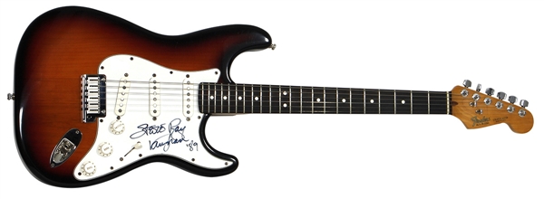 Stevie Ray Vaughan Owned, Played & Signed 1989 Sunburst Fender Stratocaster Guitar Used on “The Fire Meets The Fury” Tour (REAL)