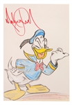 Michael Jackson Signed Original Donald Duck Drawing (REAL)