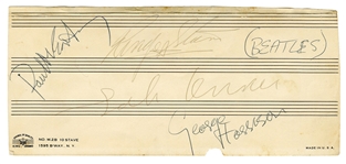 The Beatles John Lennon And Ringo Starr 1964 Ed Sullivan Autographs Signed on 2/9/64 (Tracks UK & Caiazzo Guarenteed)