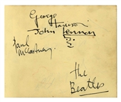 The Beatles 1963 Cavern Club Liverpool Autographs With John Lennon Drawing (Tracks UK & Caiazzo Guarenteed)