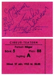 The Beatles 1963 Autographed Gothenburg Concert Ticket (Tracks UK & Caiazzo Guarenteed)